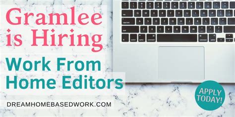 gramlee|Gramlee Review: Now Hiring Part Time Work From Home Editors